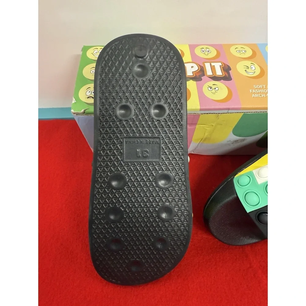 Kids Pop It Slide On Shoes New  Size 13-13.5 (31)